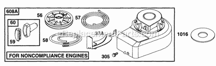 Page C Diagram and Parts List for 095902-0115-01  Briggs and Stratton Engine